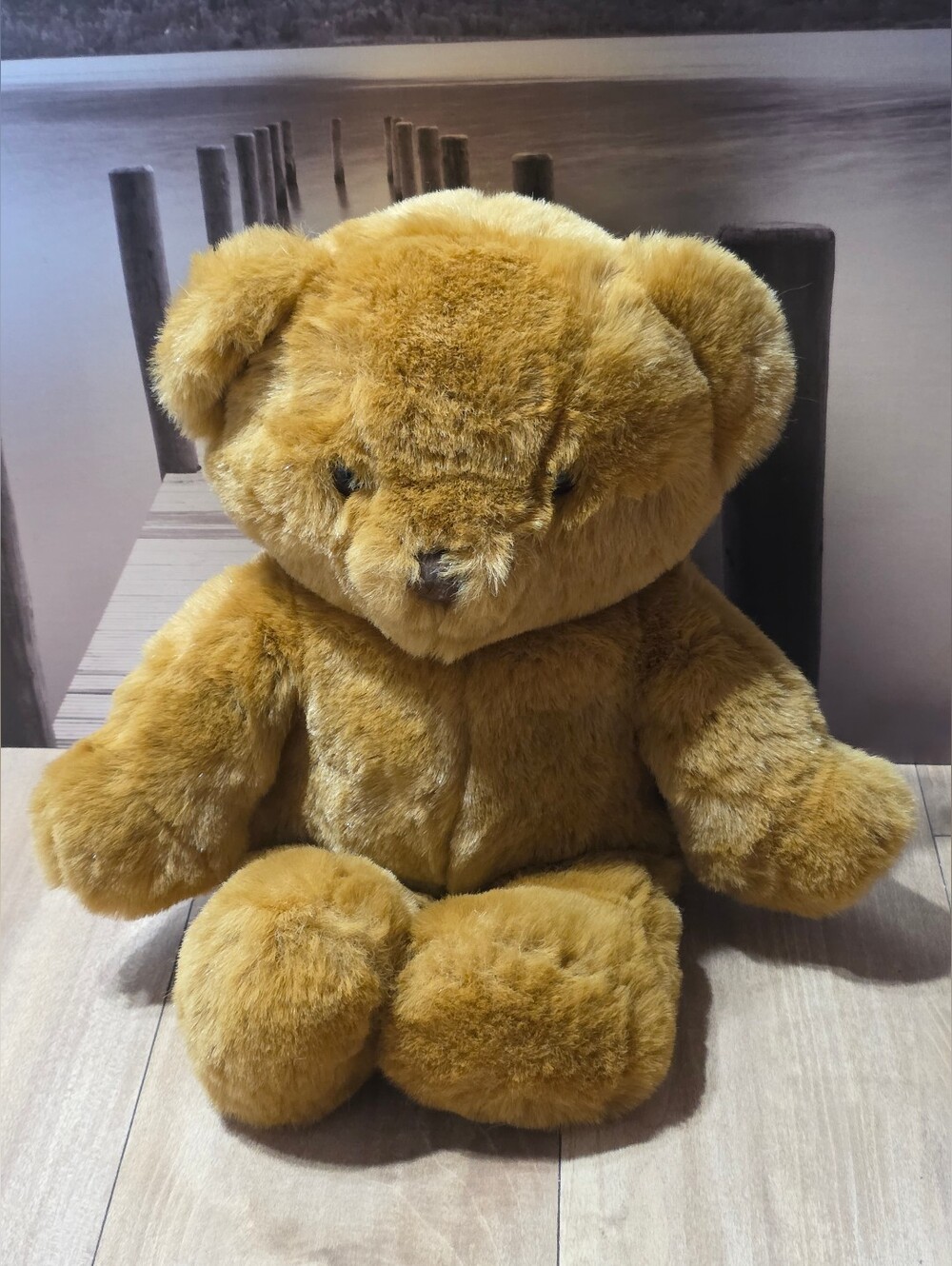 Dakin 1985 Vintage Golden Brown Plush Teddy Bear Stuffed Animal Retired